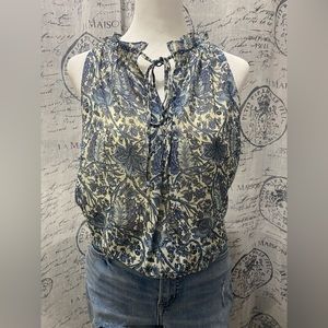 MAX STUDIO | Sleeveless Floral Blouse
